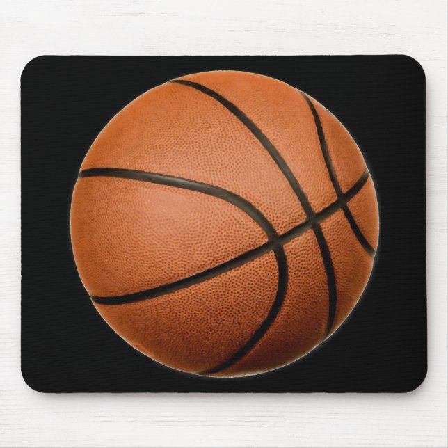 Black Orange Basketball Mousepad (Vorne)
