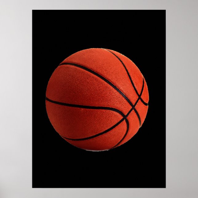 Black Orange Basketball Poster (Vorne)