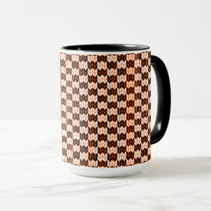 BLACK ORANGE KARO STRICK Tall Black Combo Tasse