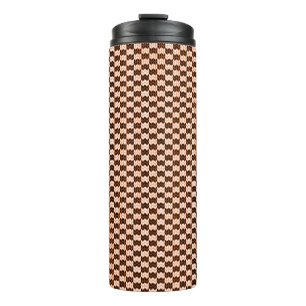 BLACK ORANGE KARO STRICK Thermal Tumbler Thermosbecher
