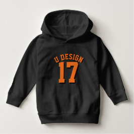 Black & Orange Toddler Sports Jersey Design Baby T-shirt