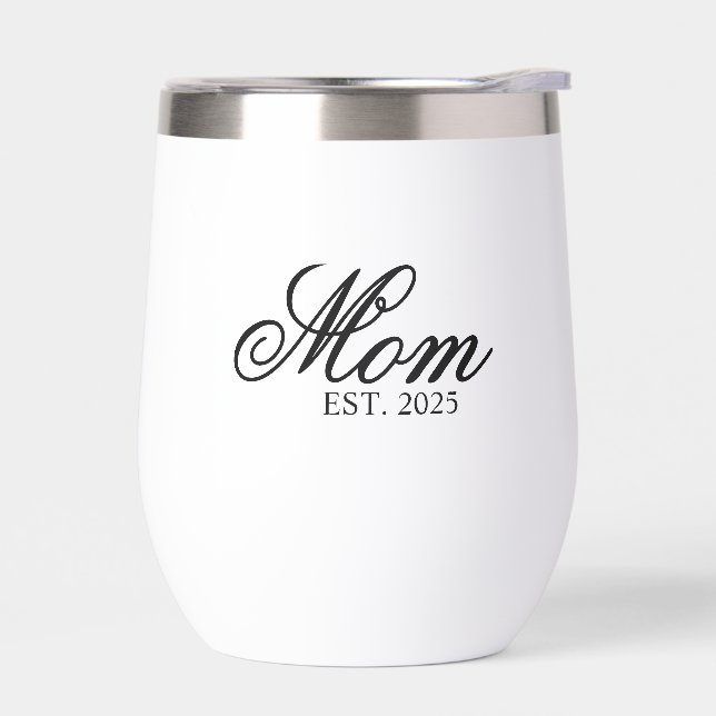 Black Ornate Script Established Mom (Gauche)