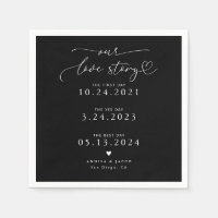 Black Our Liebe Story Elegante Script Hochzeit
