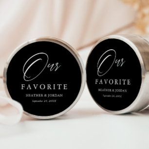 Black Our Lieblings-Hochzeitskiste Runder Aufkleber