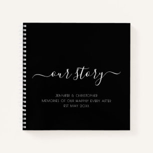Black Our Story Memories Couples Keepsaké Journal