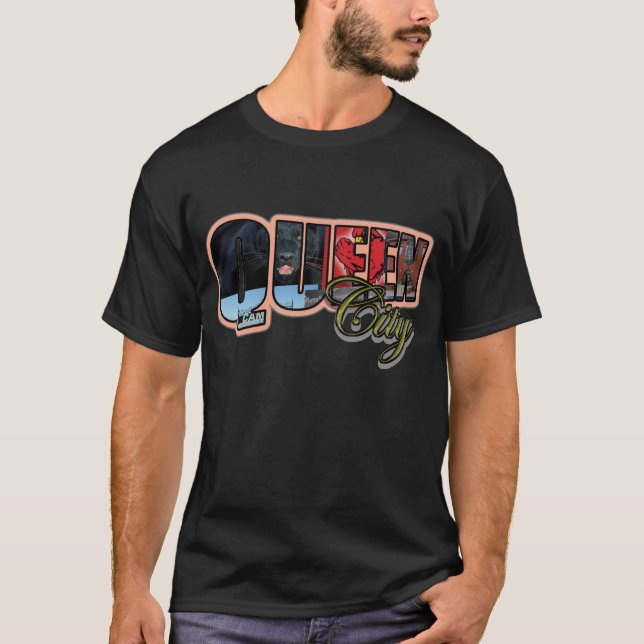 Black out Queen city rep yo hood T - Shirt (Vorderseite)