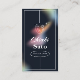 Black Overlay Minimalistisch Fotograf Visitenkarte