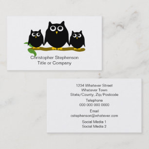 Black Owls Design Visitenkarte