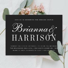 Black Paares Names Polterabend Einladung