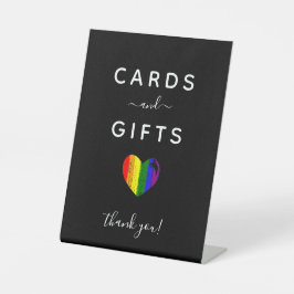 Black Paint Stroke Pride Herzkarten und Geschenke Sockelschild