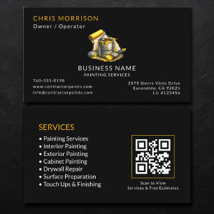 Black Painter Services QR-Code Visitenkarte