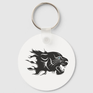 Black Panther Blue Eyes Schlüsselanhänger