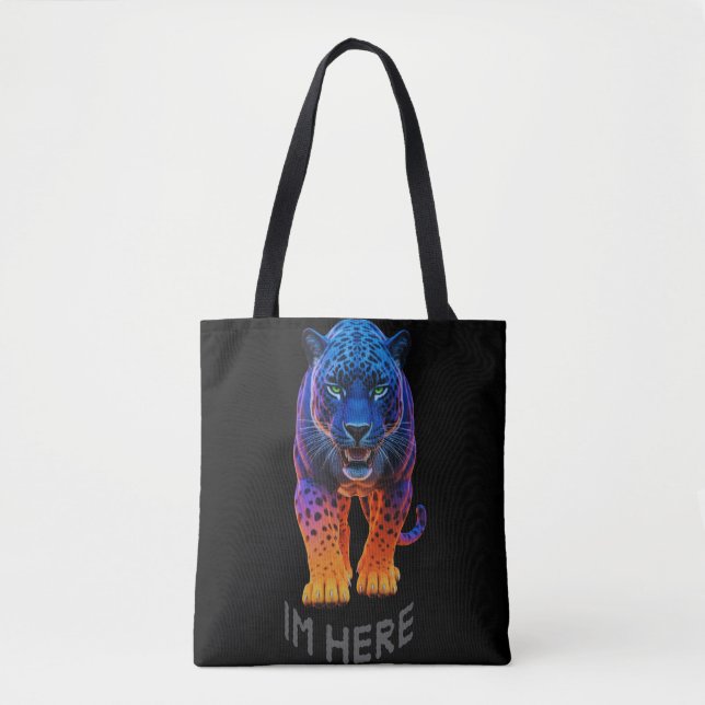 Black Panther Grafik "Ich bin hier" Tasche (Vorderseite)