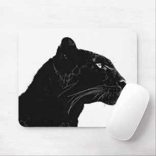 Black Panther Head Minimalismus Mousepad