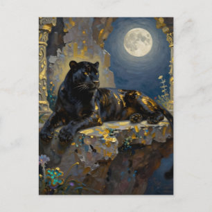 Black Panther In Kontakt bleiben Postkarte