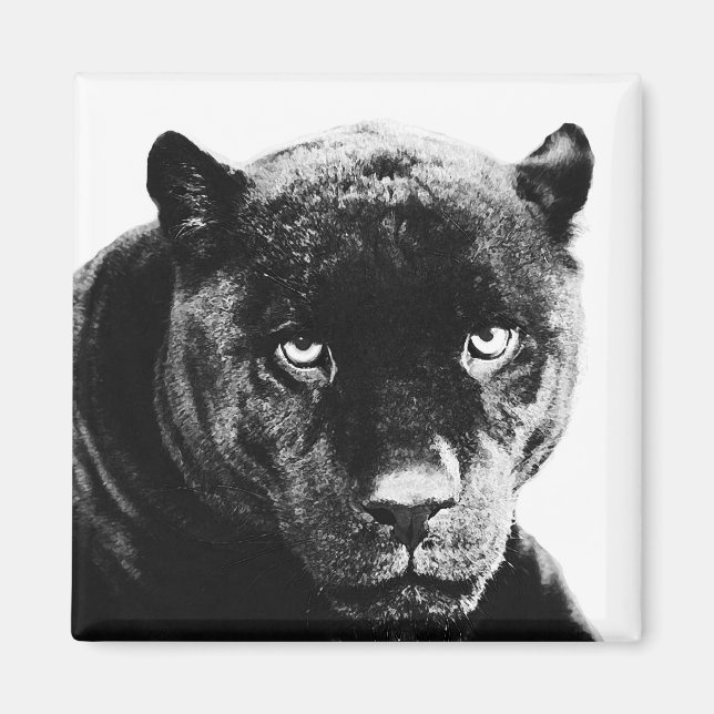 Black Panther Jaguar Magnet (Vorne)