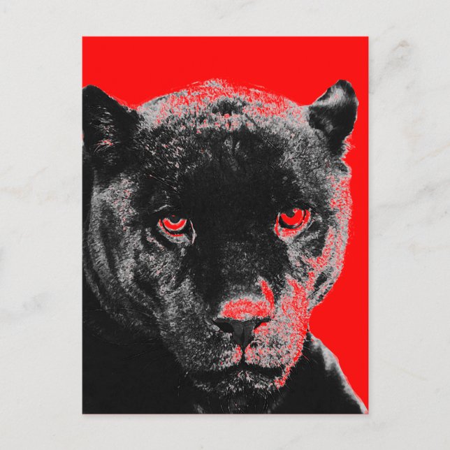 Black Panther Jaguar Postcard Postkarte (Vorderseite)