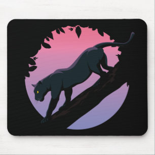 Black Panther Jungle Animal Mousepad