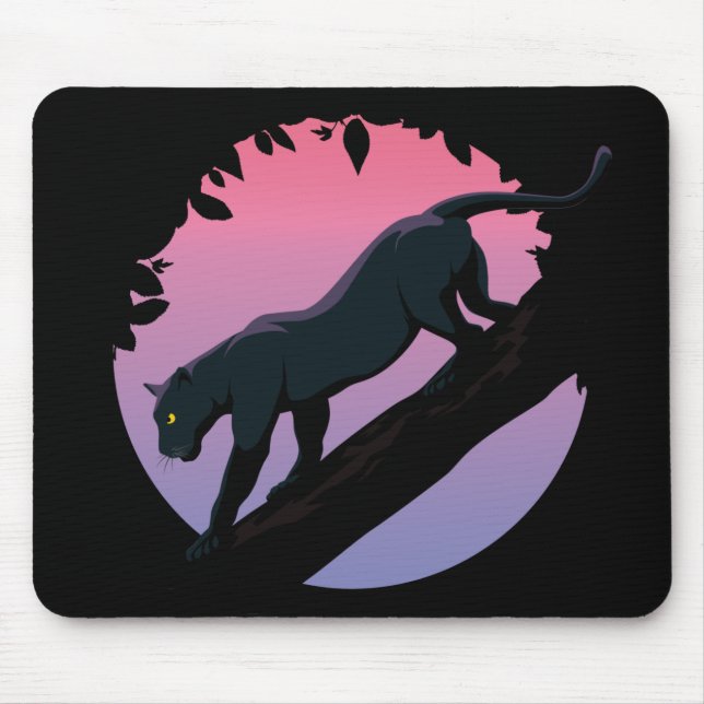Black Panther Jungle Animal Mousepad (Vorne)