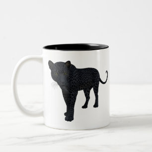 Black Panther Leopard Jaguar Cat Big Wildlife Zweifarbige Tasse