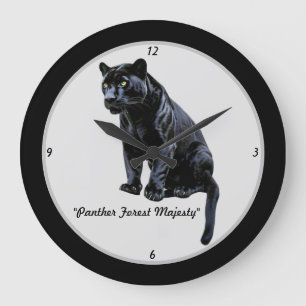 "Black Panther Scene" Große Wanduhr