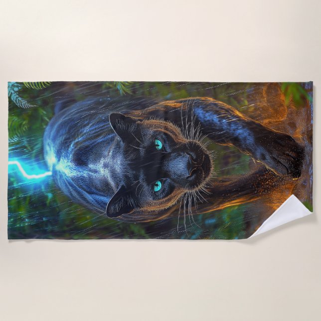 Black Panther Strandtuch (Vorderseite)