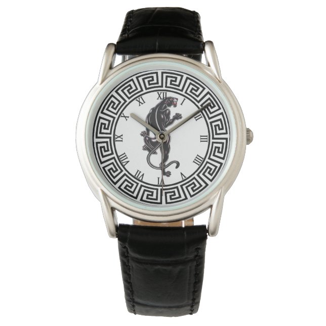 Black Panther Tattoo eWatch Armbanduhr (Vorderseite)