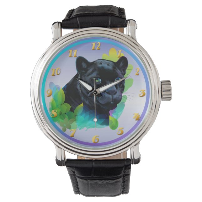 BLACK PANTHER und BLENDING JUNGLE Armbanduhr (Vorderseite)