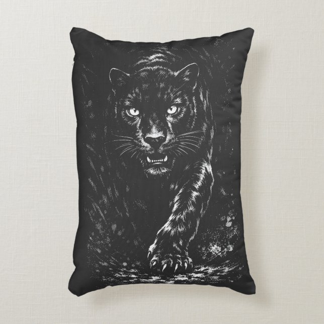 Black Panther — von BurnsInHell Dekokissen (Vorderseite(Vertikal))
