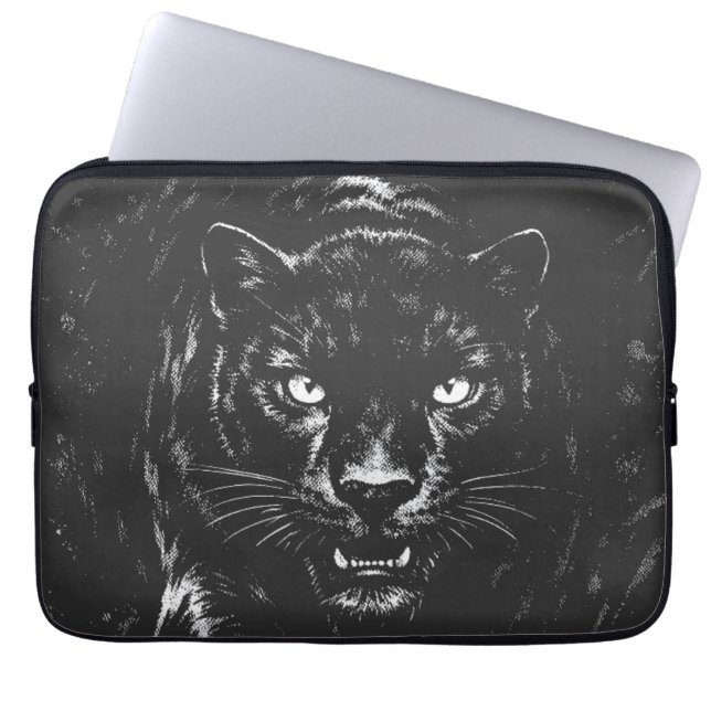 Black Panther — von BurnsInHell Laptopschutzhülle (Vorderseite)
