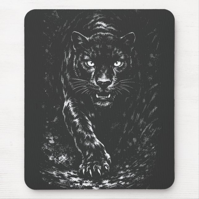 Black Panther — von BurnsInHell Mousepad (Vorne)
