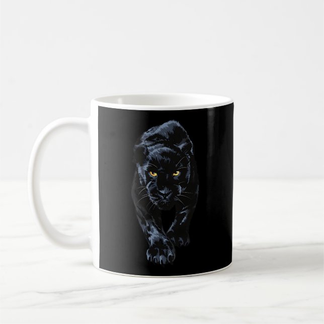 Black Panther Walking for Animal Leopard Jaguar Kaffeetasse (Links)