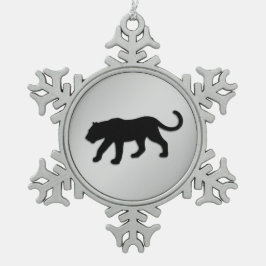 Black Panther Xmas Schneeflocken Zinn-Ornament