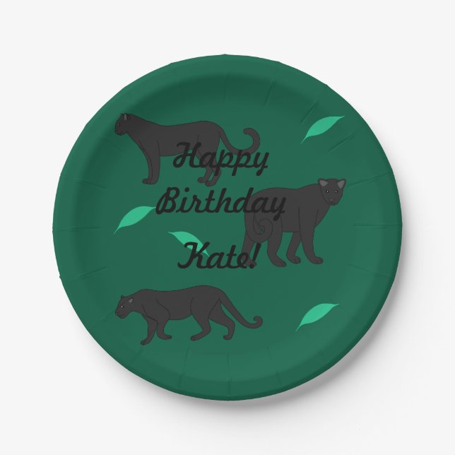 Black Panthers Pappteller (Vorderseite)