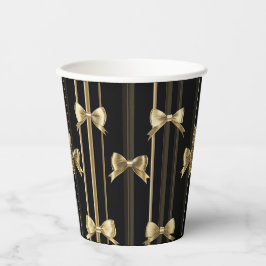 Black Paper Cup mit Golden Bow Pappbecher