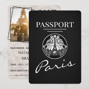 Black Paris Passport Save the Date