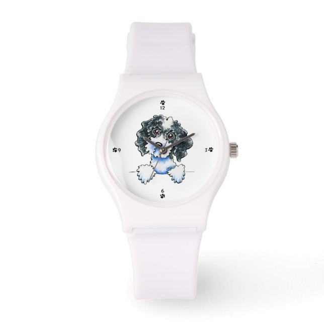 Black Parti Cockapoo Armbanduhr (Vorderseite)