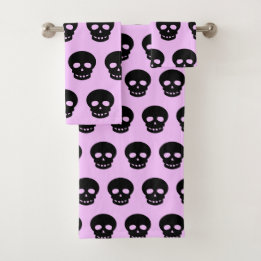 Black Pastel Goth Lilac Motif crâne