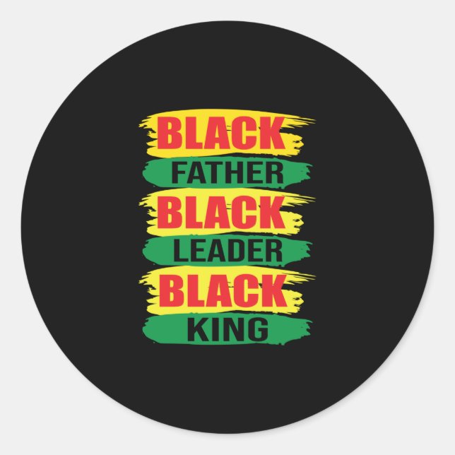 Black Pater Black Leader King (2) Runder Aufkleber (Vorderseite)