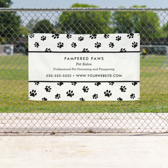 Black Paw druckt Beruflichen Pet Salon Banner (Insitu)