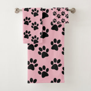 Black Paw druckt Design Badetuch Set