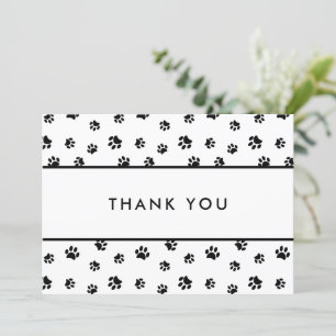Black Paw druckt Pet Care Business Vielen Dank Karte