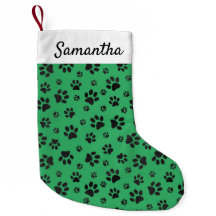 Black Paw Prints Kleiner Weihnachts-Strumpf