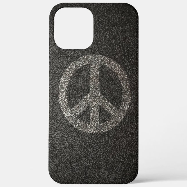 Black Peace Sign Phone Case - iPhone 12 Pro Max (Rückseite)