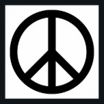Black Peace Symbol Poster<br><div class="desc">Schwarz-Weiß-Symbol Design.</div>