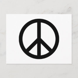 Black Peace Symbol Postkarte