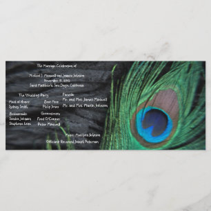 Black Peacock Velvet Programme de mariage des Arri