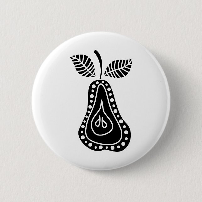 Black Pear Button (Vorderseite)