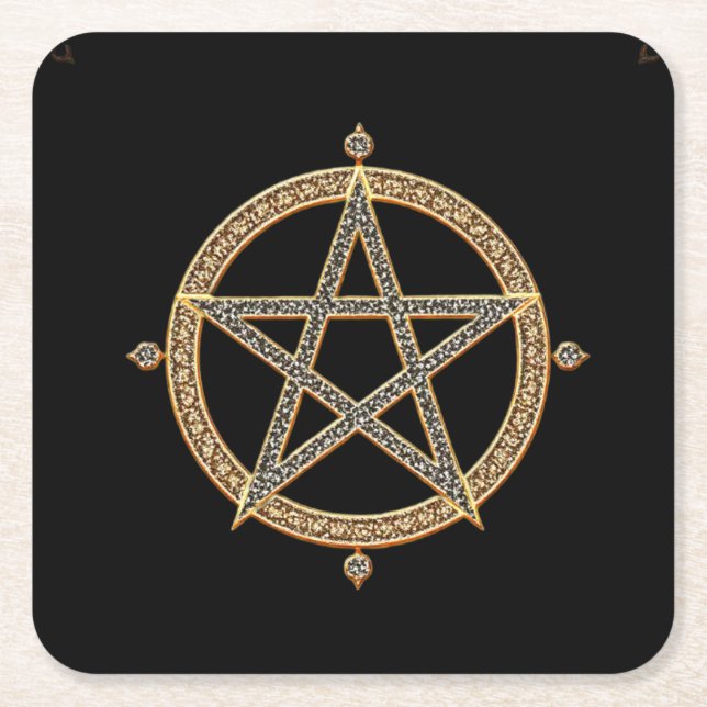 Black Pentagram Untersetzer (Vorderseite)