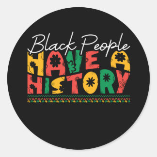 black_people_have_a_history_02 runder aufkleber